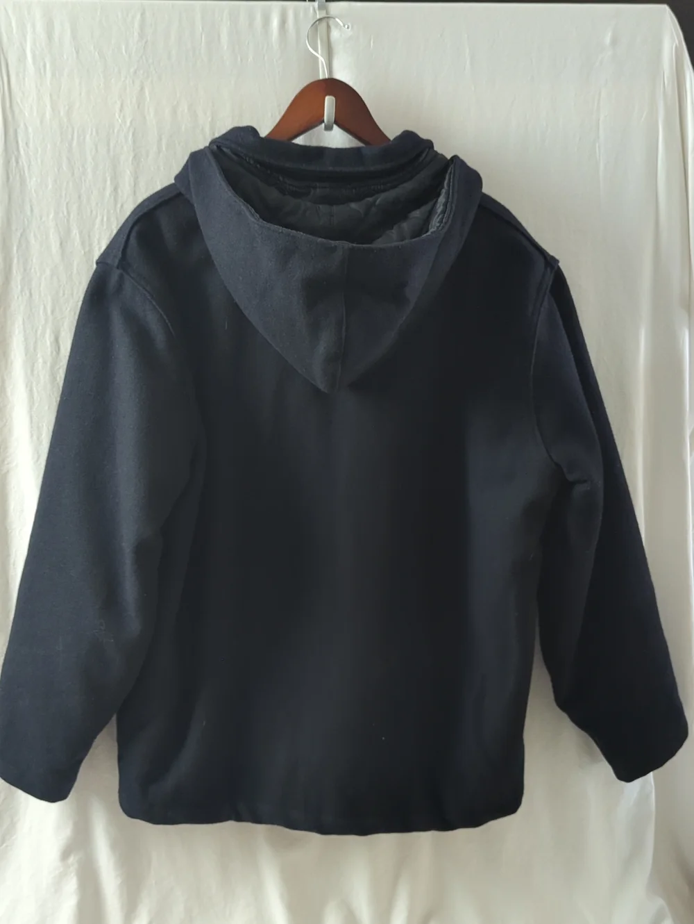 Vintage Holloway Notre Dame Wool Varsity Jacket Removable Hood Mens XL